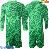 Brazil Goalkeeper Replica Home Minikit Copa America 2024 Long Sleeve (+ pants)